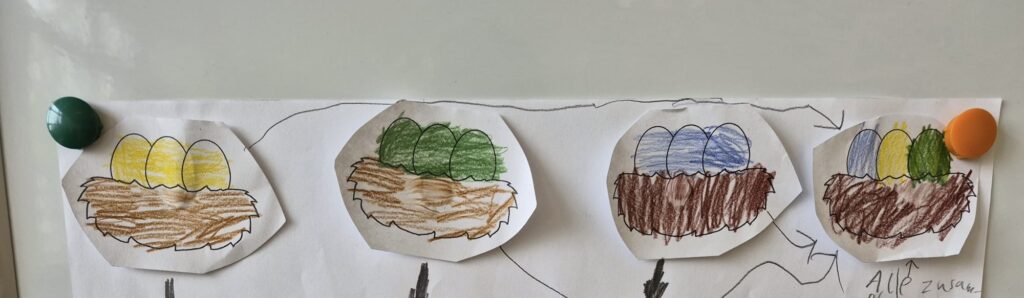 Die Känguru-Klasse kombiniert Osterhasen und Osternester